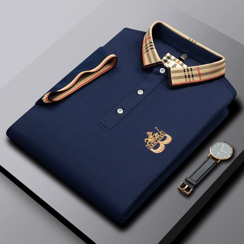 2025 new luxury men's short sleeved summer high-quality designer boutique brand embroidered polo shirt business casual T-shirt