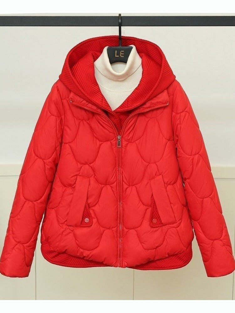 Fitshinling Fashion New In Warm Parkas Coat Outerwear Women Clothing Fake Two-piece Cotton Padded Quilted Winter Jacket Female