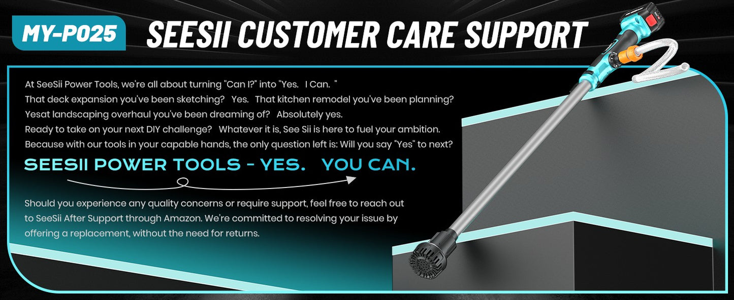 Seesii Cordless Stick Water Transfer Pump Handheld Portable Utility Sump Pump 3/4" Outlet for Pool/Garden/Pond/RV/Boat Draining