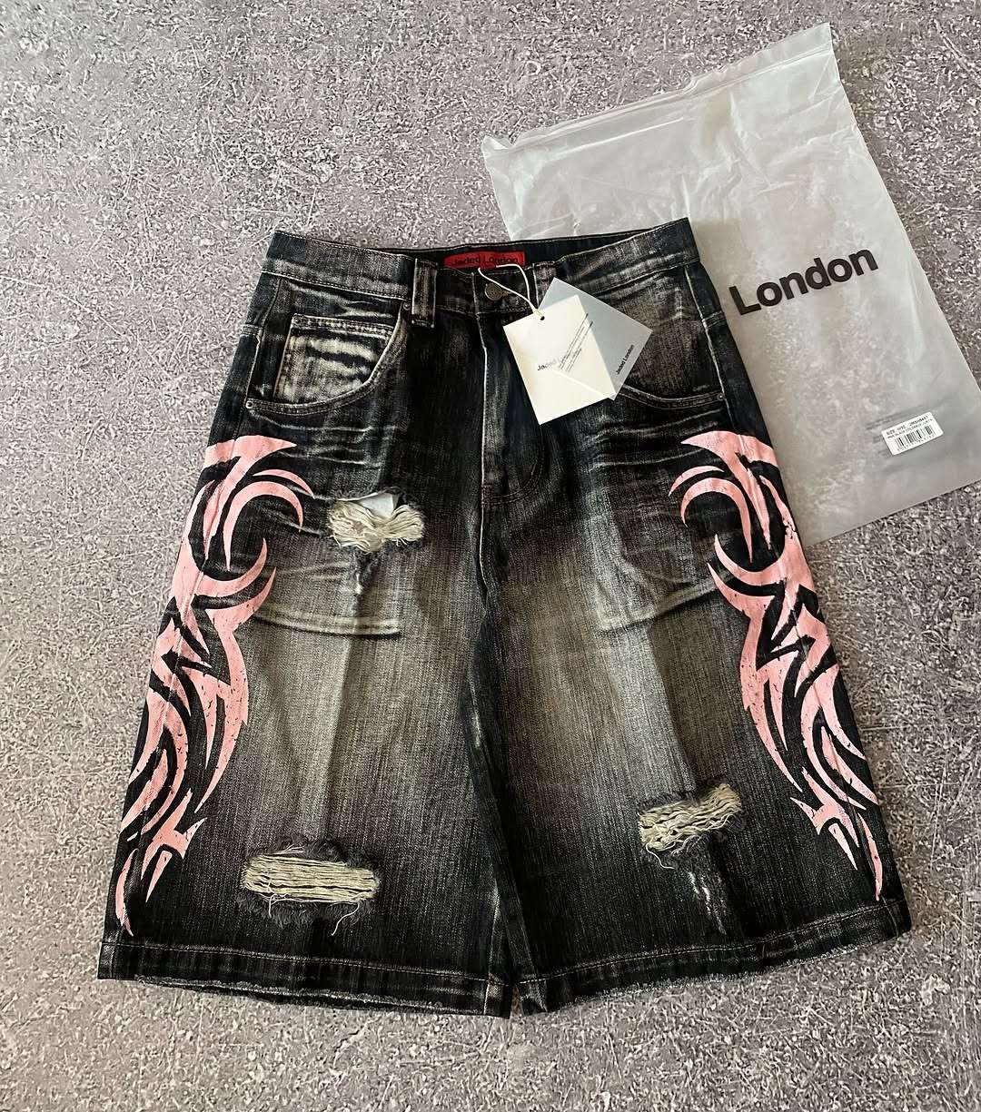 Y2K New Popular Denim Shorts Patch Vintage Shorts Men Women Street Hip Hop Fashion Harajuku Punk Loose High Waist Wide Leg Pants