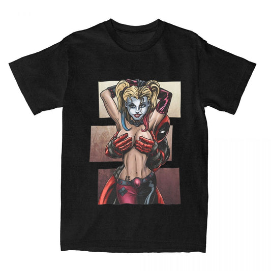 Men Women's T-Shirts Deadpool Is No Joke Funny Pure Cotton Tee Shirt Short Sleeve T Shirts Crew Neck Clothes Gift Idea