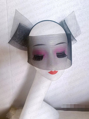 Bride Wedding Mesh Fascinator Hats Women Elegant Chic Veils Headwear With Bow Fashion Pillbox Cap For Party Banquet Church Hats