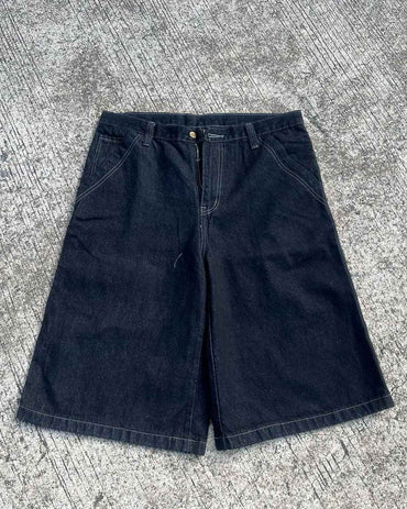 2025 American New Fashion Letter Embroidery Printing Casual Denim Shorts MenY2K Gothic Harajuku Popular Joker Denim Shorts