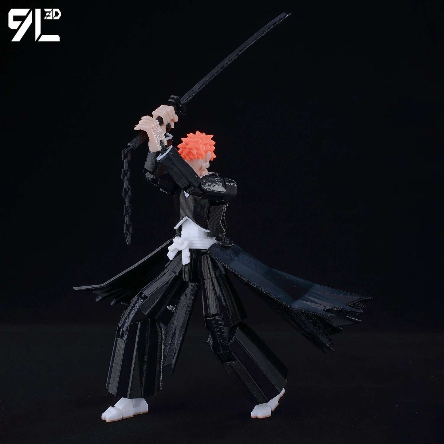 9L3D Lucky13 Titan 13 Ichigo Kurosaki Anime Action Figure Dummy 13 Espada Posável Máscara Oca Modelo Decoração Surpresa de Aniversário