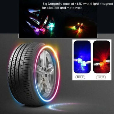 2pcs Motorcycle Wheel Lights Luminous Tire Car Hub Ambient Light Universal Car Motorcycle Neon Lamp Valve Cover Lights Car deco