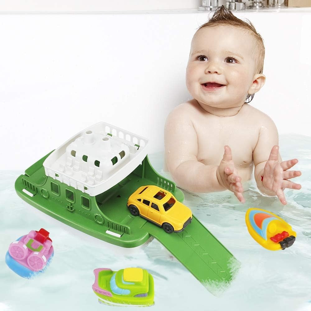 Mini Car Baby Shower Boat Carrying Toy Shower Boat Sprinkler Swimming Pool Children's Bathtub And Beach Birthday Gift
