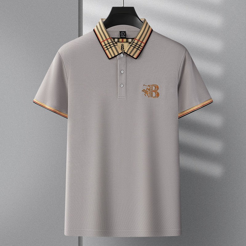 Men's Summer New Luxury Short Sleeve High Quality Designer Pattern Embroidered Anti Wrinkle Polo Shirt Business Casual T-shirt