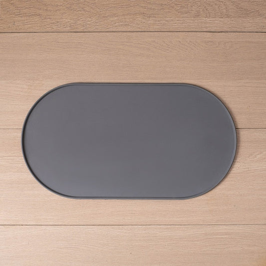 Tapete Alimentador Multifuncional para Cães e Gatos, Superfície Durável e Fácil de Limpar para Alimentos Úmidos/Secos com Bordas Elevadas Antiderrapantes