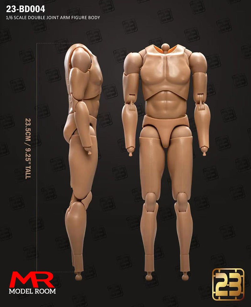 23TOYS 23-BD001 1/6 Scale Male Soldier Joint Body 23.5cm - 27.5cm Male Standard Muscle Action Figure Articulate Body