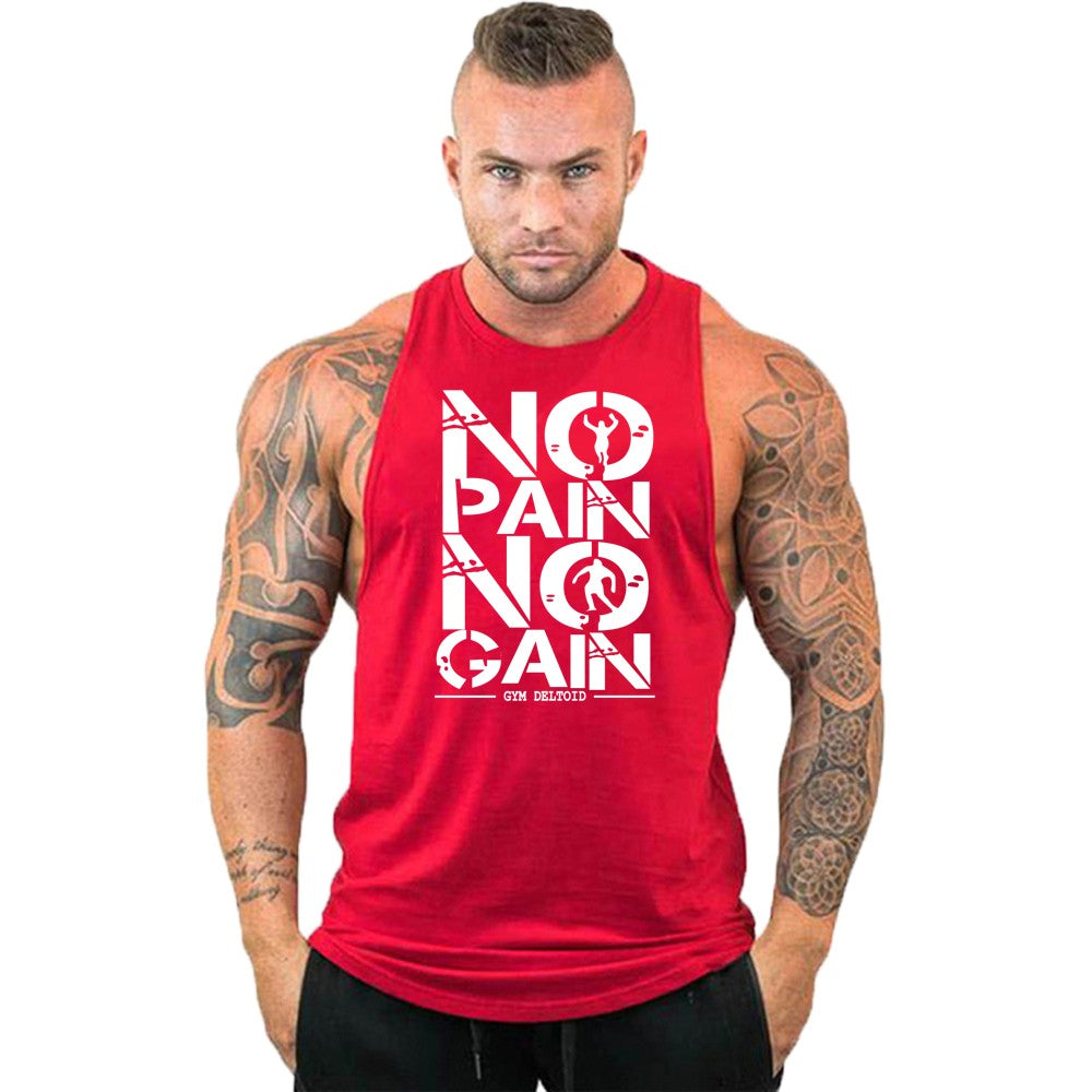 New fashion pure cotton sleeveless shirt vest men's fitness shirt men's undershi