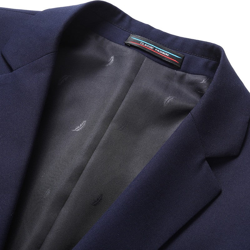 Blazer New Men's Fashion Business Solid Color British Style Professional Work Groom Wedding Dress Best Man Blazer Jacket