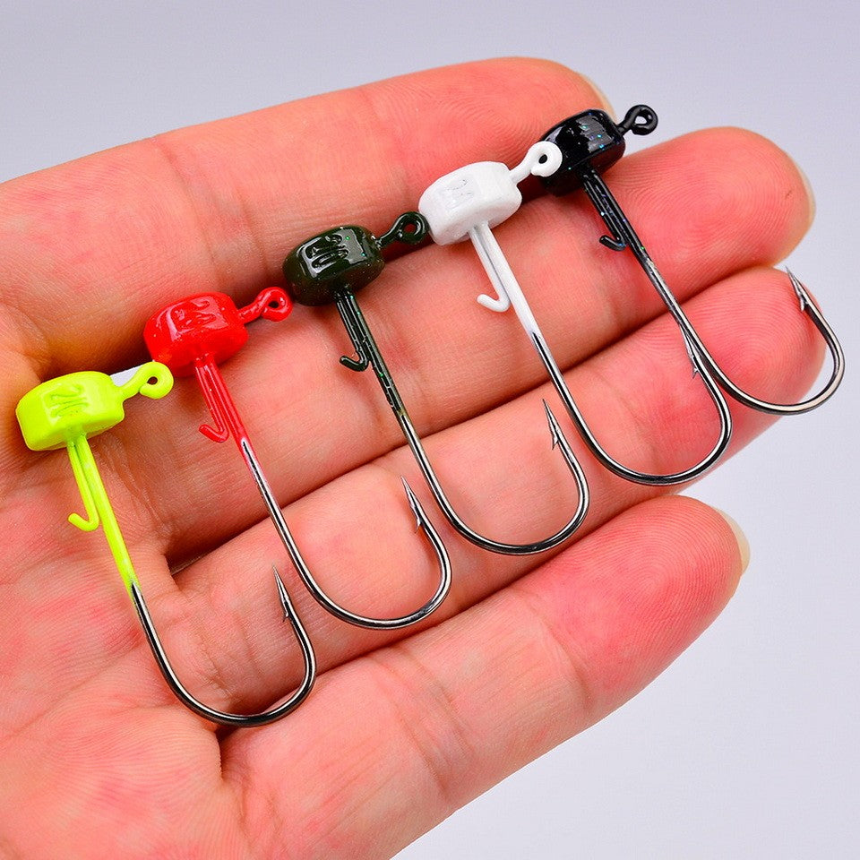 5pcs Anzóis de Pesca 2.8g 3.5g 4.6g 7g Ned Mushroom Head Jig Anzol Afiado com Barba para Iscas de Silicone Ferramentas de Pesca Jigging