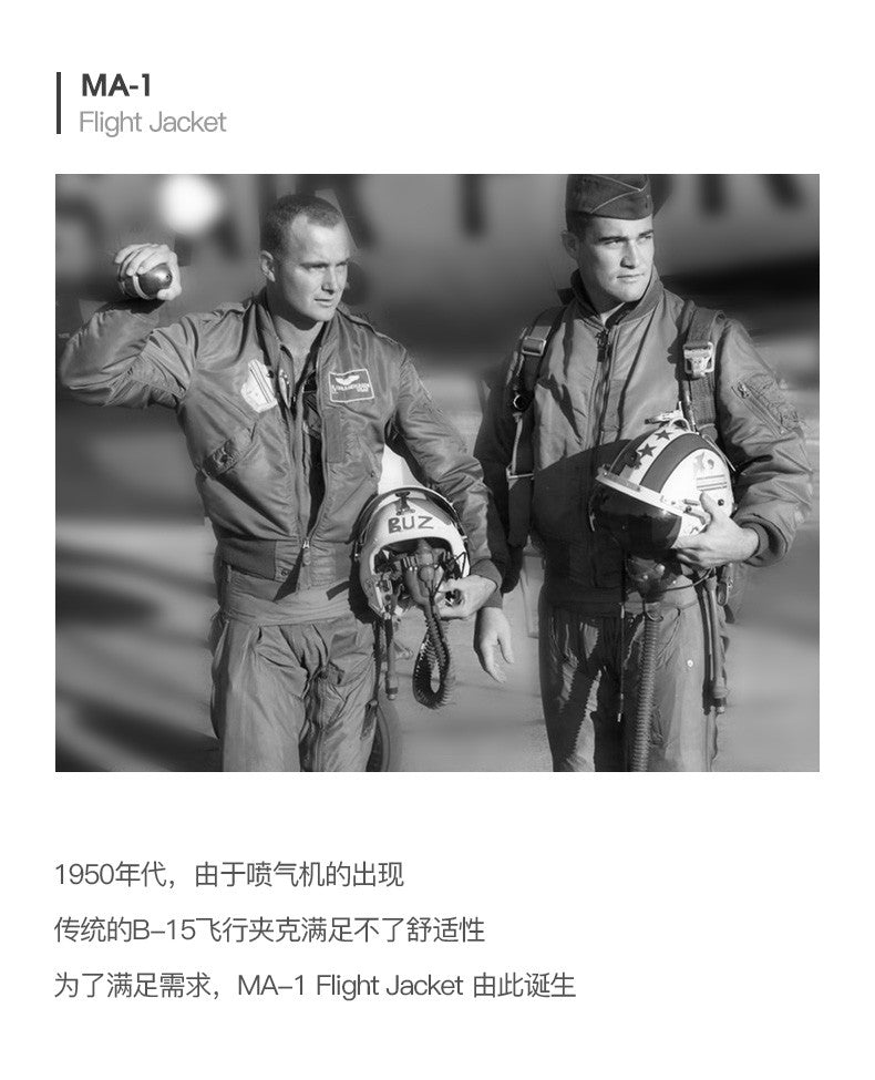 Maden Men's MA-1 Flight Bomber Jackets and T-shirts Vintage Air Pilot Jacket Green Baseball Suit Coat 2 Piece Tops