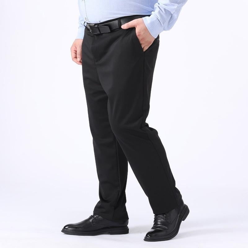 Plus Size 48 50 52 Mens Black Long Pants Casual Business Suit Pants