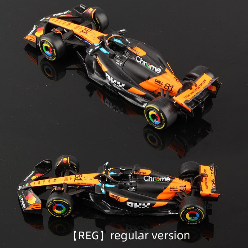 Bburago 1:43 2025 McLaren Racing MCL39 F1 Liga Modelo Formula Automóvel Brinquedo #4 Norris #81 Piastri Miniatura Estática Fundida
