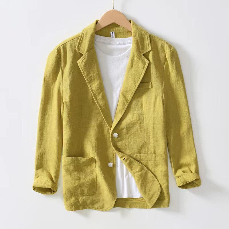 Men Blazers Turn Down Collar Suits Casual Blazer Single Breasted Jackets Long Sleeve Outerwear Cardigan Pockets Solid Button