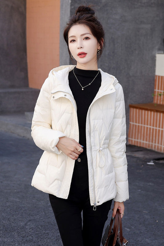 Down For Women, Lightweight Short, 2024 Winter New Collection, Waist Cinching And Warm, Duck Down Slim Fit, Korean Version