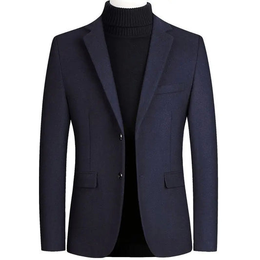BROWON Brand Business Casual Wool Blazer Men 2025 Autumn and Winter New Solid Men Blazer Regular Fit Long Sleeve Blazers for Men