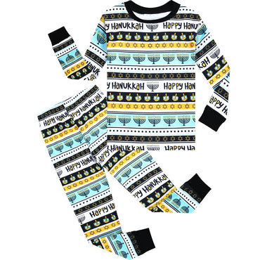 Hanukkah Pajamas Kids Pyjamas Boys Toddler Chanukah Candle Lgnite Nine Lamp Holders Homewear Infant Gift Clothes Winter Pjs