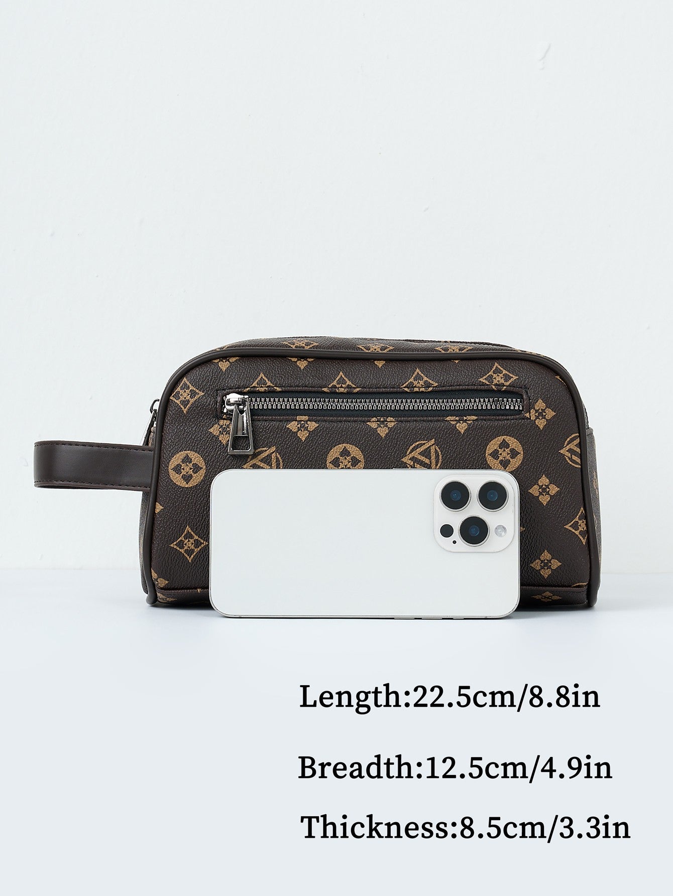Retro Commuter Clutch Bag Fashion Business Portable Large Capacity Multifunctional Travel Tote Handbag Cell Phone Bag