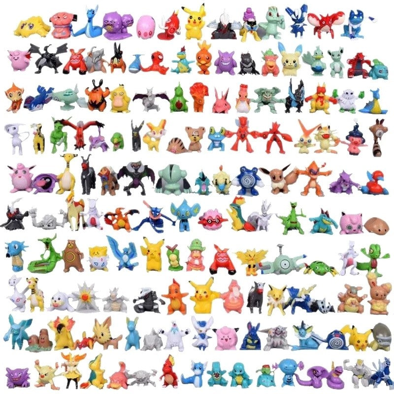 144 Peças/Lote Mini Boneco Pokémon Pikachu Brinquedos Modelo Infantil 2-3cm Estatueta Kawaii Bonecos PVC 6*24pçs Brinquedos Atacado