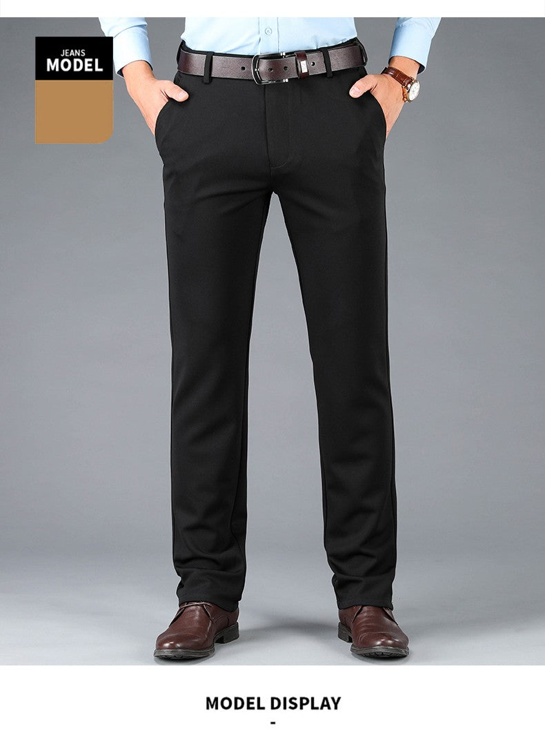 Spring Autumn Men's Casual Business Suit Pants Sports Stretch Suit Pants Male Trousers Big Size Loose Straight Dress Pants