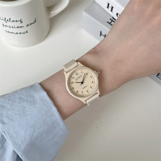 Fashion Silicone Strap Wristwatch Multi-color Student Quartz Watch Casual Adjustable Quartz Clock