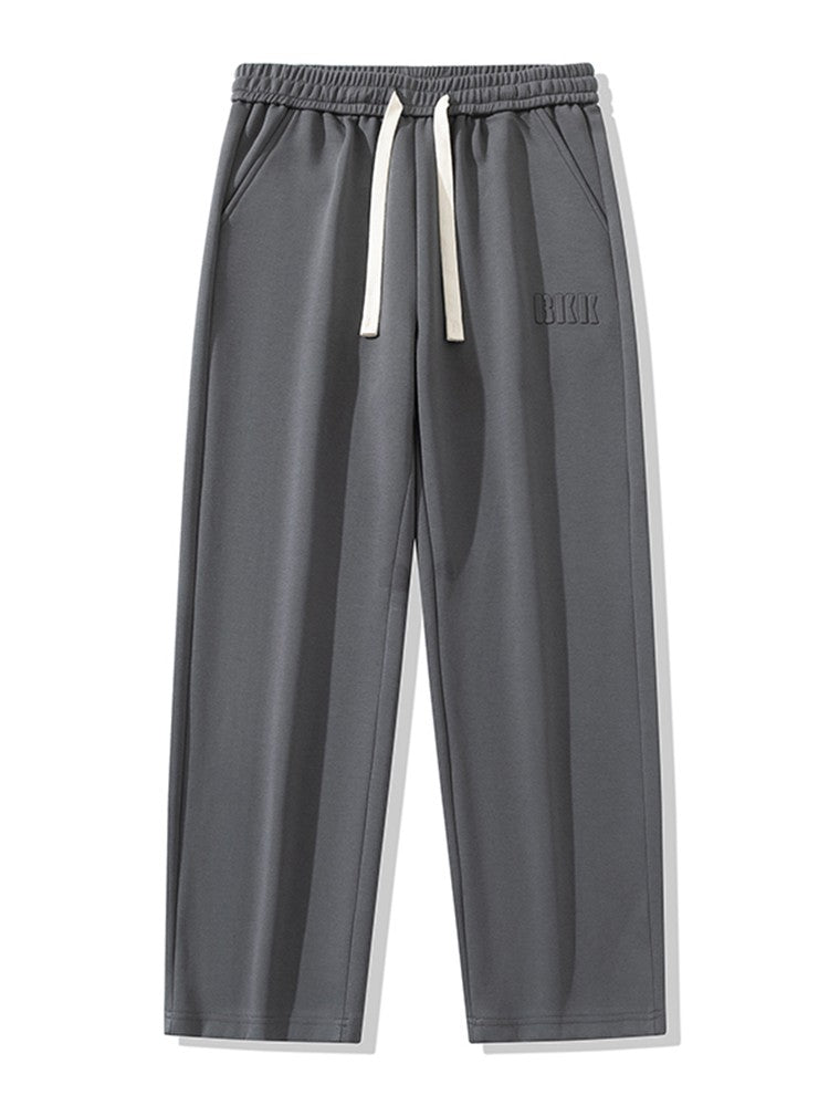 Men's Straight Sweatpants Wide Leg Cotton Track Pants Drawstring Letter Sports Baggy Pants Casual Long Trousers Big Size 8XL