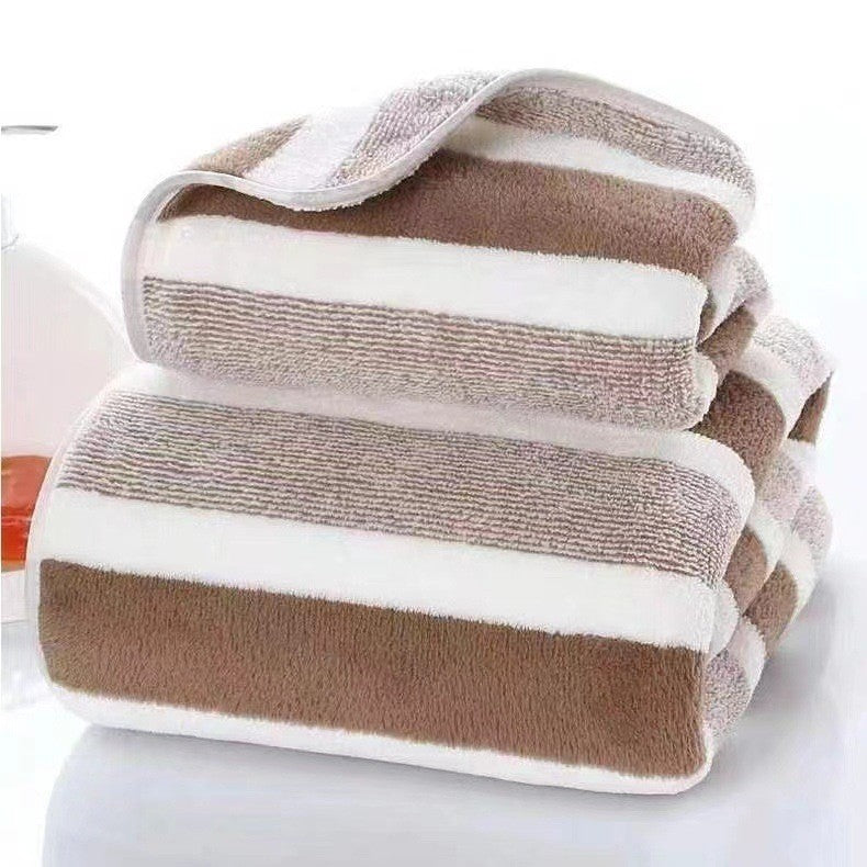 Conjunto de 4 Toalhas de Banho Listradas, Absorventes e de Secagem Rápida, Super Macias e Amigas da Pele Para o Banheiro de Casa