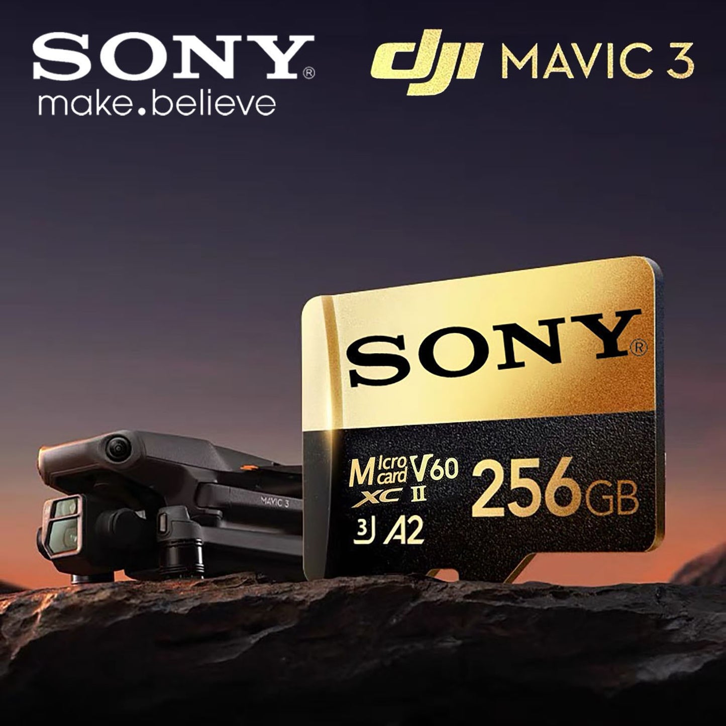 Cartão Micro Flash SD Sony Cartão de Memória SD Extreme 128GB Cartões Flash TF 1TB 512GB 256GB A2 U3 V30 SD Para Celular Xiaomi Computador