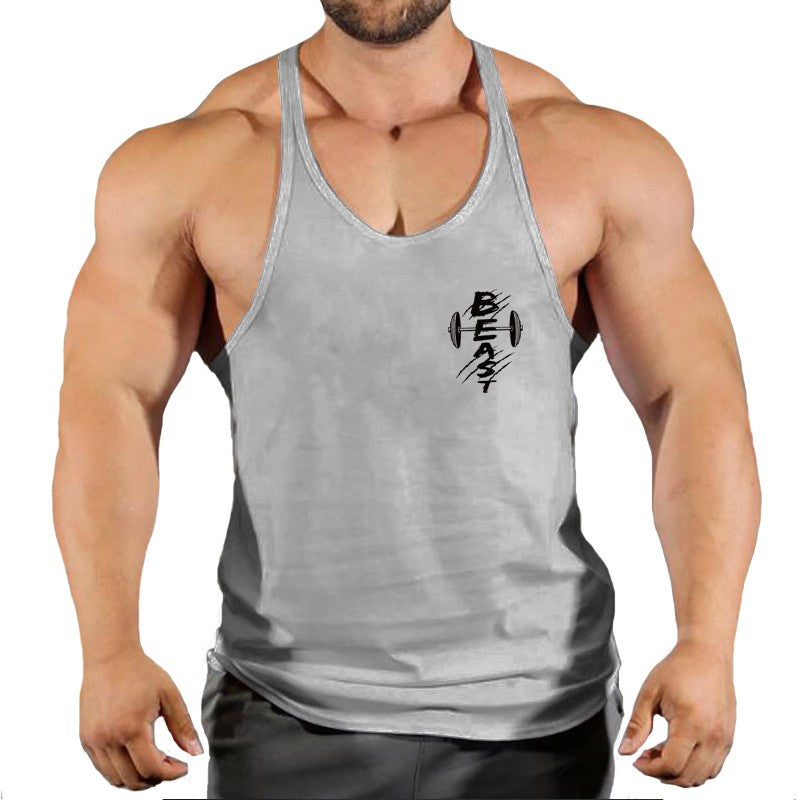 Summer Brand Fitness Tank Top Men Bodybuilding 2023 Train Gyms Clothing Fitness Men Shirt Running Vest Cotton Singlets Muscle
