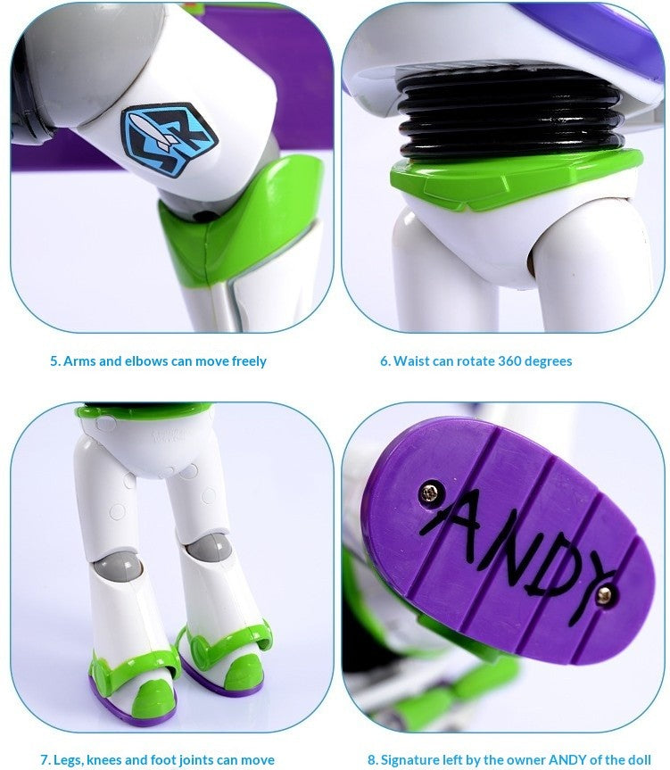 Novo e Genuíno Disney Toy Story Buzz Lightyear Nave Espacial Som Boneco Modelo 33cm Coleção de Mesa Action Figure Brinquedo Presente para Crianças