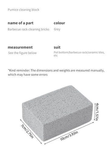 Barbecue Cleaning Brick Barbecue Grill Cleaning Brush Grill Pan High Temperature Resistant Pumice Outdoor Travel Cleaning Tools