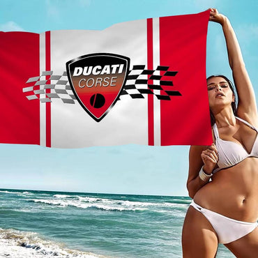 Ducati Motorcycle LOGO Beach Towel For Kids Personalized Bath Towel Pool Towel Vacation Gift Picnic Towel Party Gift