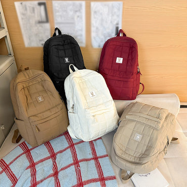 Minimalist New Fashionable Backpack Korean Edition Casual Cotton Backpack Commuter Backpack