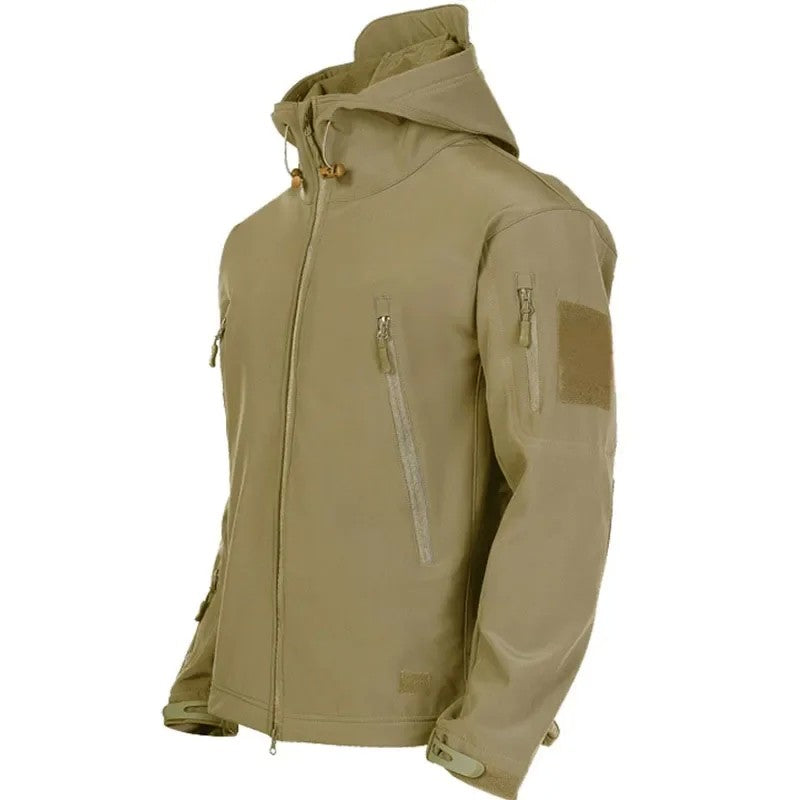 2024 new Tactical Jacket Men Combat Soft Shell Jackets Techwear Windproof Waterproof Breathable Fleece Thermal Hooded Coats