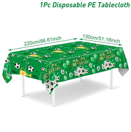 Football Theme Tablecloths Football Birthday Party Decorations Football Rectangular Plastic Table Cover for Game Day Parties