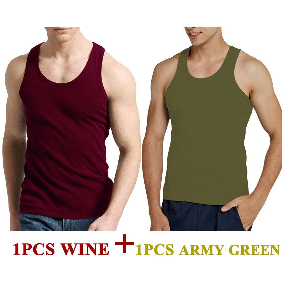 Tank Tops Men Fitness Cool Summer 100% Cotton Vest Male Sleeveless Tops Gym Slim Casual Undershirt Mens Gift 9 Colors 1PCS