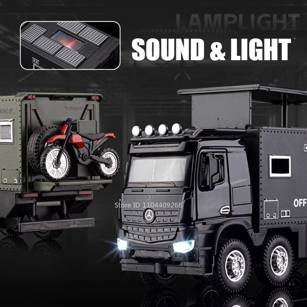 1:24 NOMADISM Raptor F150 RV Liga Modelo de Carro de Brinquedo Metal Diecast Miniatura Veículos Off Road Modelos Som Luz Brinquedos Para Crianças Presentes