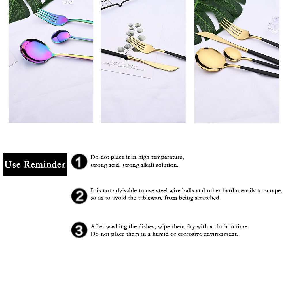 6Set/30Pcs Pink Silver Dinnerware Set Stainless Steel Knife Ckae Fork Spoon Cutlery Set Tableware Silverware Set Dropshipping