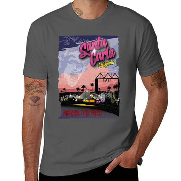 Santa Carla broadwalk T-Shirt anime t shirts oversize man tshirt black cotton t-shirt plain for man package T-Shirt