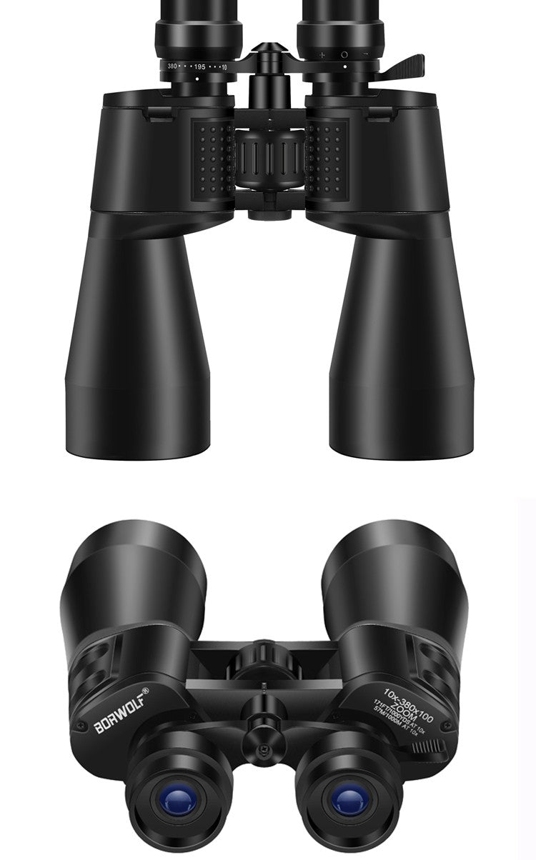 BORWOLF 10-380X100 Alta Ampliação HD Profissional Zoom Binóculos 10-60 vezes Telescópio Adequado Para Observação da Lua E Turismo
