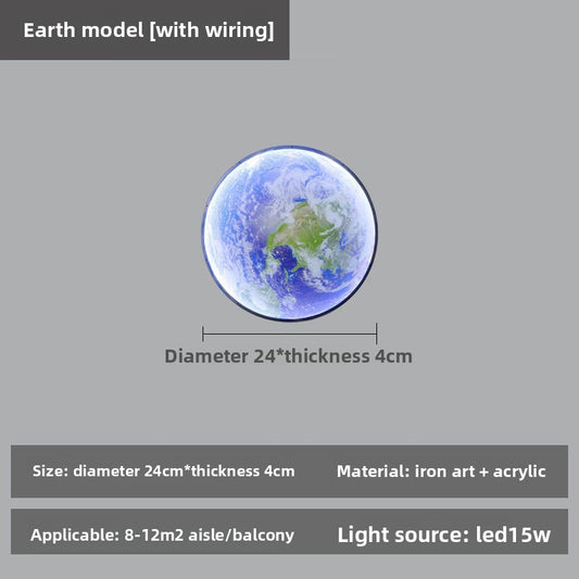 Modern LED Lunar Wall Lamp, Planetary Elegant Design Ceiling Lamp for Bedroom, Living Room Decor