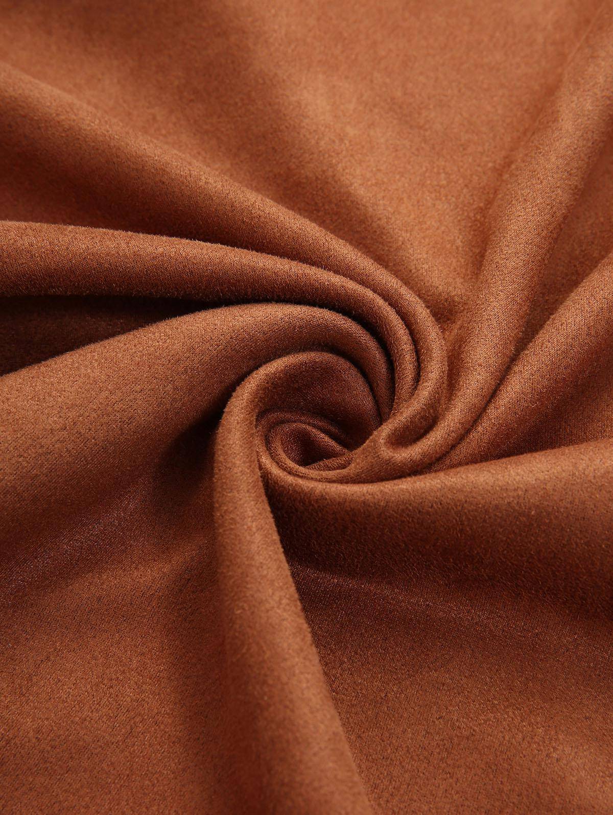 ROSEGAL Plus Size Asymmetric Skirt with Removable Belt Buttons Suede Handkerchief Top Women's Fashion Casual Skirts