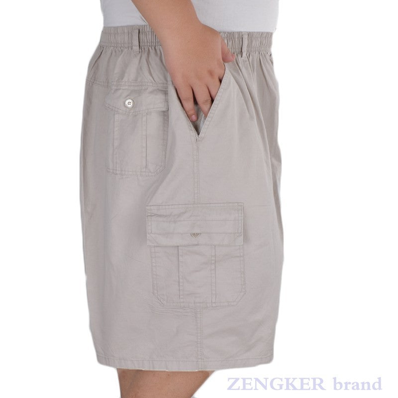 Middle-aged elderly men's summer plus size loose casual shorts 9XL 8XL 10XL 11XL 12XL extra large cotton shorts thin section dad