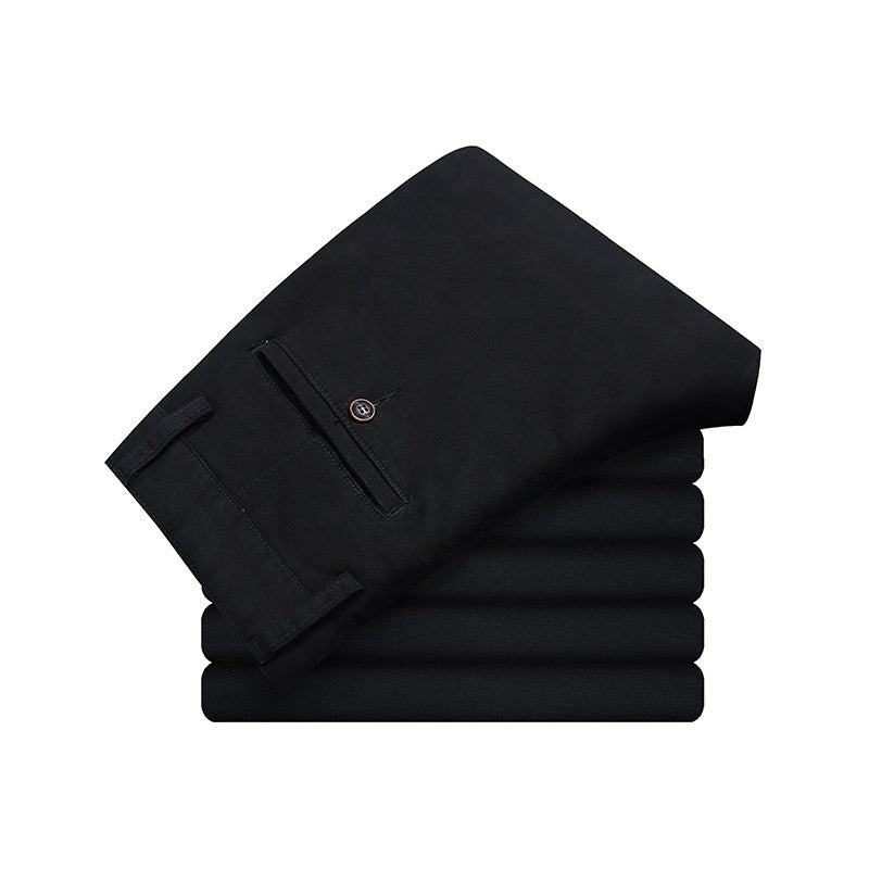Mens Pants Cotton Casual Stretch male trousers man long Straight High Quality 4 color Plus size pant suit 42 44 46