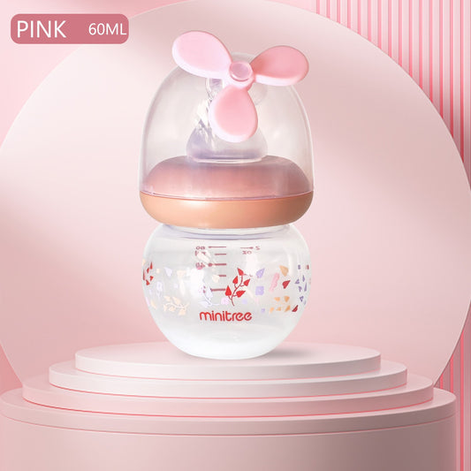 60ML mini baby bottle with windmill design, made of PP material