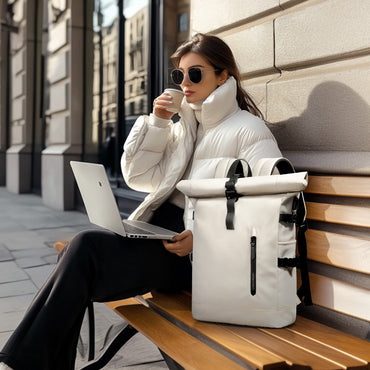 Heroic Knight Travel Backpack Woman Fashion Roll-Top Backpack Waterproof School Bag Large Capacity Business Men Laptop Backpack