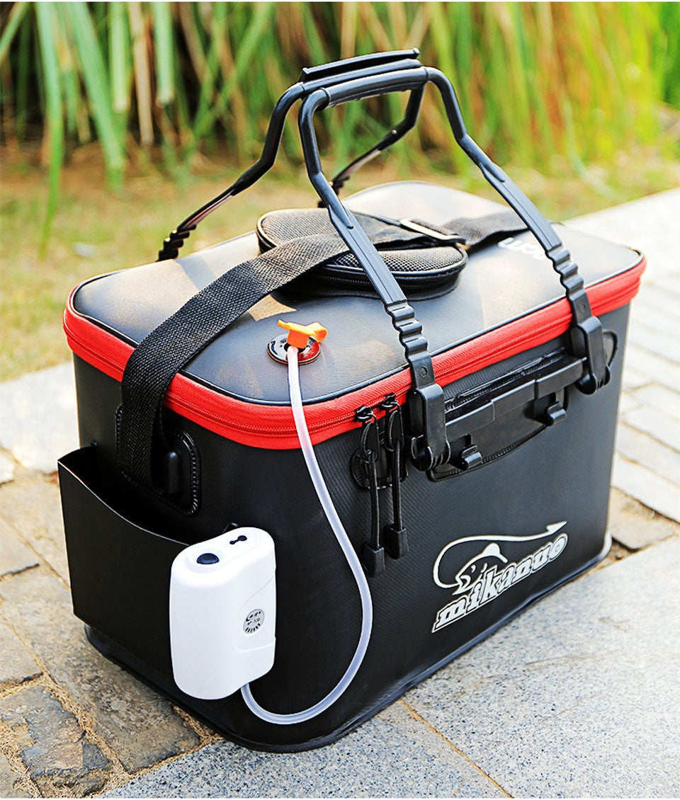 WALK FISH Bolsa de Pesca Espessa Dobrável de EVA Balde de Pesca Portátil Caixa de Peixe Vivo Armazenamento ao Ar Livre Bolsa Impermeável para Acampamento e Caminhada
