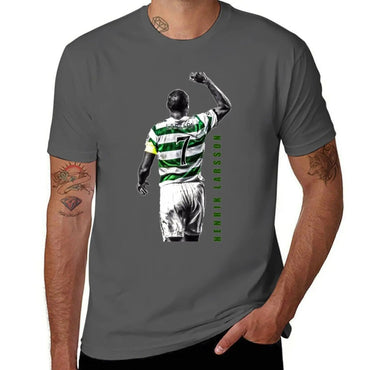 2024 FASHION Henrik Larsson Celtic Football Club Legend Artwork T-Shirt Boys Animal Print for A Boy Plain Sweat Shirts Men